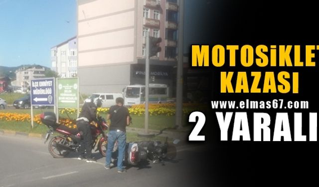 MOTOSİKLET KAZASI: 2 YARALI