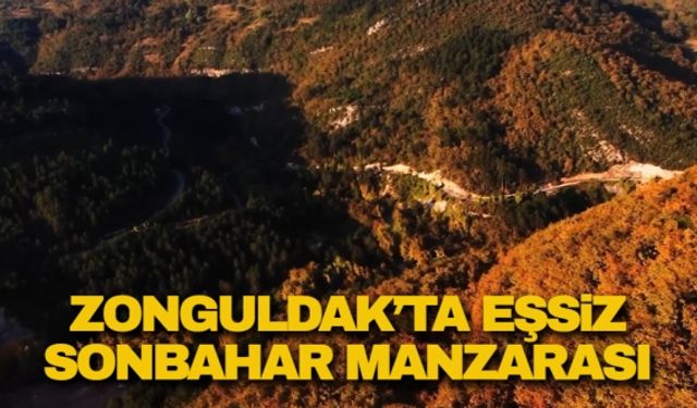 Zonguldak'ta eşsiz sonbahar manzarası