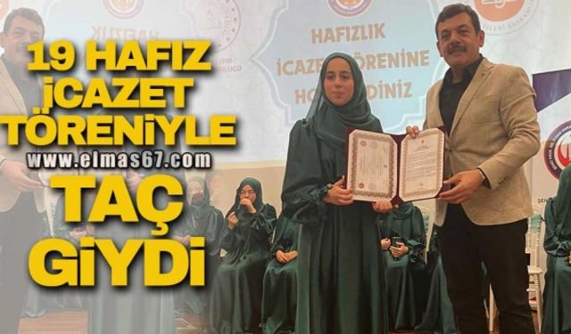 19 hafız icazet töreniyle taç giydi