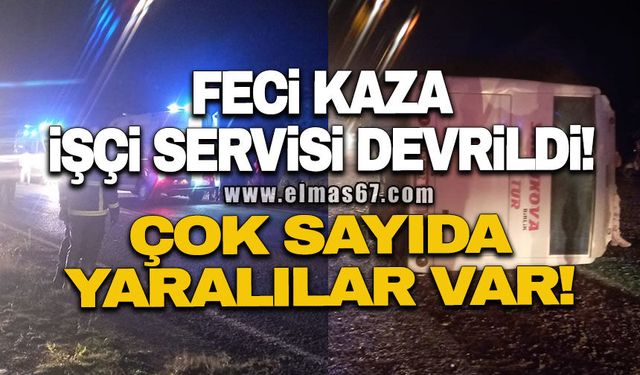 Kamyonet ile işçi servisi çarpıştı: 11 yaralı