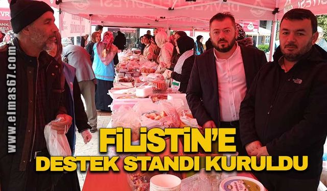 Filistin’e destek standı kuruldu