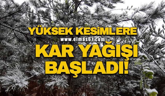 Yüksek kesimlere kar yağışı başladı
