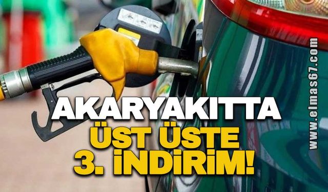 Akaryakıtta üst üste 3. indirim!