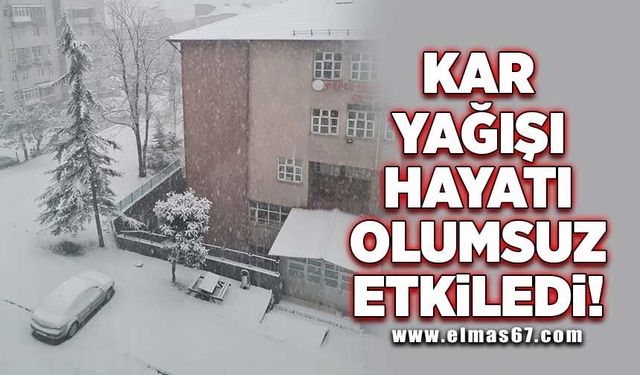 Kar yağışı hayatı olumsuz etkiledi!