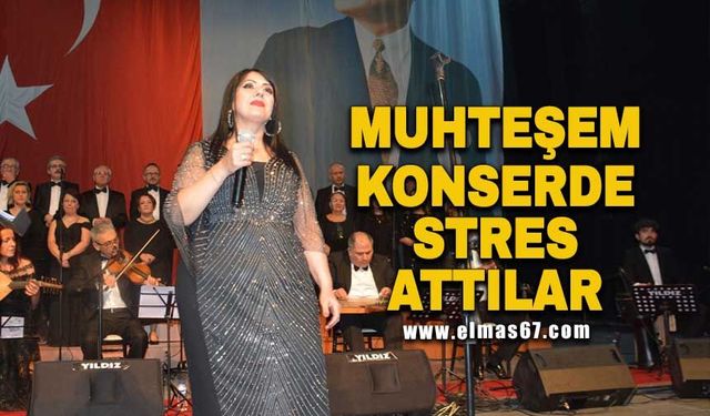 Muhteşem konserde stres attılar