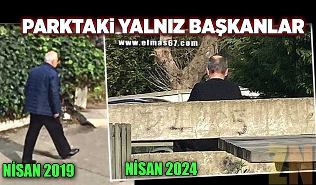 Zonguldak'ta parktaki yalnız başkanlar!