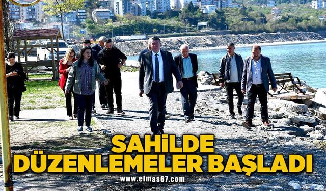 Sahilde düzenlemeler başladı