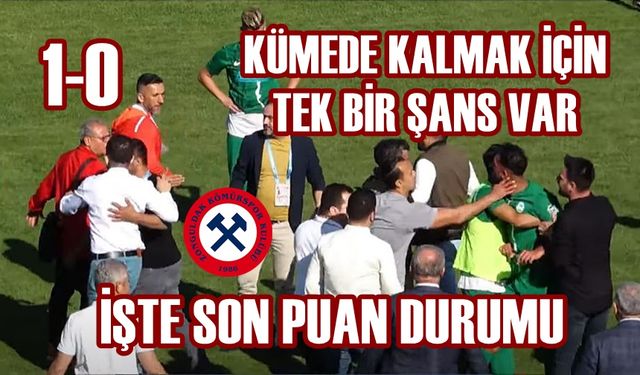 Zonguldak Kömürspor'un kümede kalması için tek bir ihtimal var!