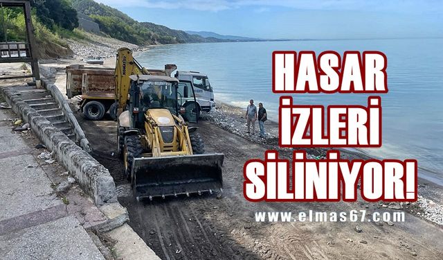 Sahilde yoğun çalışma: Hasarın izleri siliniyor!