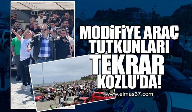 Modifiye araç tutkunları tekrar Kozlu'da!