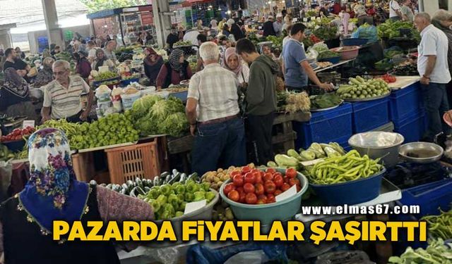 Zonguldak’ta halk pazarında fiyatlar şaşırttı