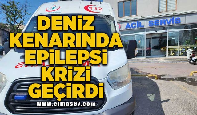 Deniz kenarında epilepsi krizi geçirdi