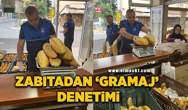 Zabıtadan ekmek gramajı ve hijyen denetimi