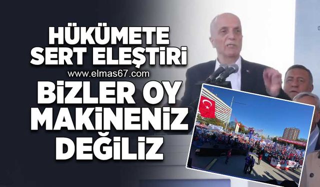 Hükümete sert eleştiri... Bizler oy makineniz değiliz!