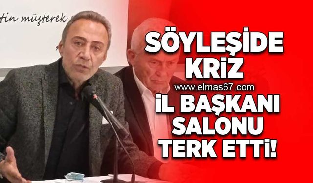 Söyleşide kriz... İl Başkanı salonu terk etti!