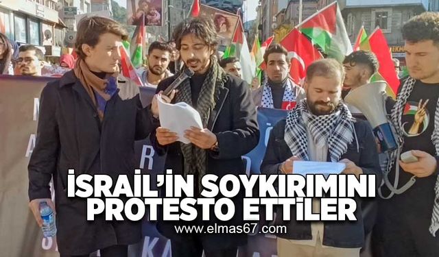 Zonguldak'ta üniversite öğrencileri İsrail’in soykırımını protesto etti!