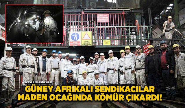 Güney Afrikalı sendikacılar maden ocağında kömür çıkardı!