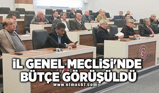 İl genel meclisinde bütçe görüşüldü