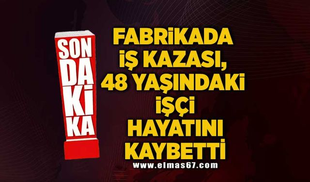 Fabrikada iş kazası, 48 yaşındaki işçi hayatını kaybetti