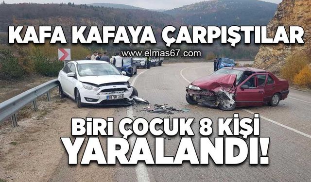 Kafa kafaya çarpıştılar... Biri çocuk 8 kişiyaralandı!