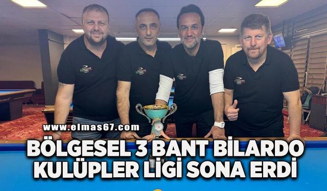 Bölgesel 3 bant bilardo kulüpler ligi tamamlandı