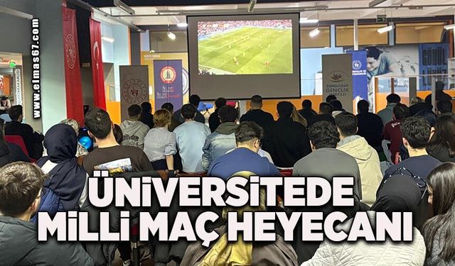 BEUN’da millî maç heyecanı: Öğrenciler Türkiye’nin zaferini birlikte kutladı