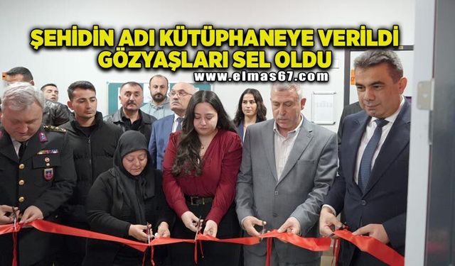 Şehidin adı köy okulundaki kütüphaneye verildi, ailesi gözyaşlarına hakim olamadı