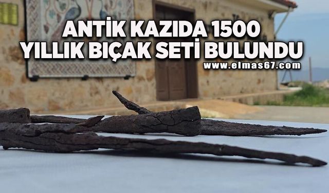 Antik kazıda 1500 yıllık bıçak seti bulundu
