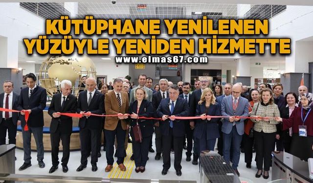 Kütüphane yenilenen yüzüyle yeniden hizmette