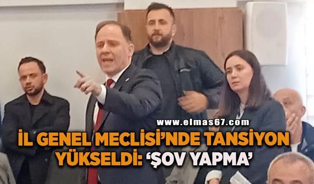 Zonguldak İl Genel Meclisi'nde tansiyon yükseldi: 'Şov yapma'