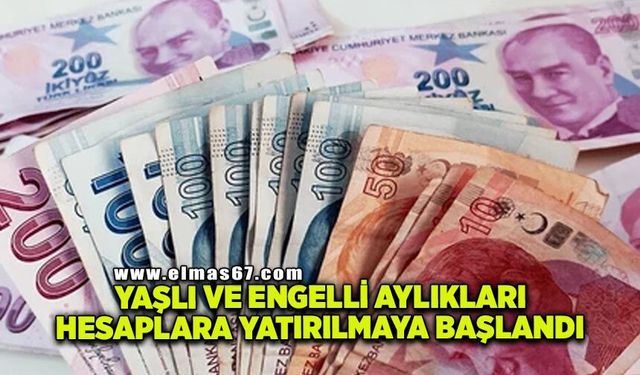 Nisan ayı yaşlı ve engelli aylıkları hesaplara yatırılmaya başlandı
