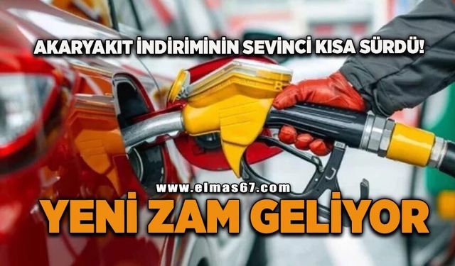 Akaryakıt indiriminin sevinci kısa sürdü! Yeni zam geliyor