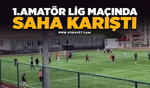 1. Amatör Lig maçında saha karıştı