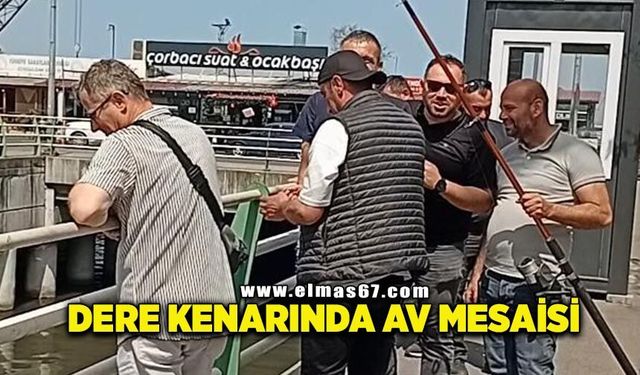Dere kenarında av mesaisi