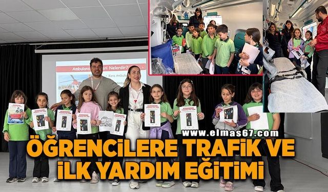 Öğrencilerle trafik ve ilkyardım eğitimi