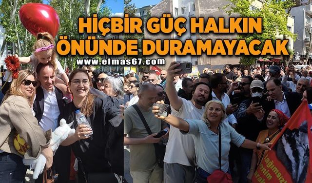 Deniz Yavuzyılmaz miting alanından seslendi: “Hiçbir güç halkın önünde duramayacak!”