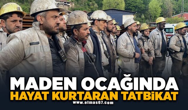 Maden ocağında hayat kurtaran tatbikat