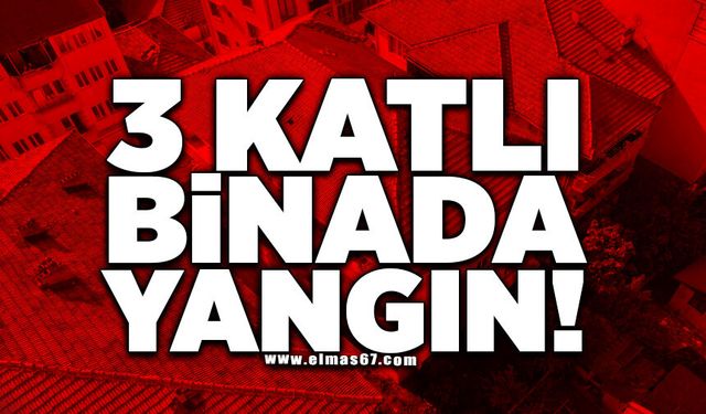 3 katlı binada yangın paniği