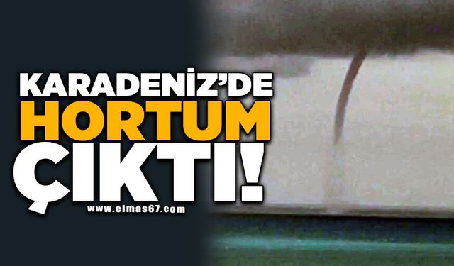 Karadeniz'de oluşan hortum kameraya yansıdı