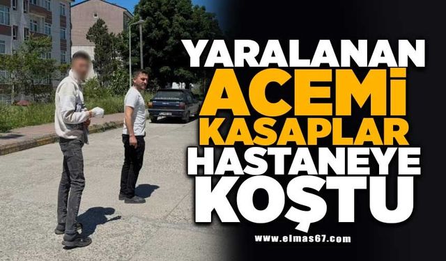 Yaralanan acemi kasaplar hastaneye koştu