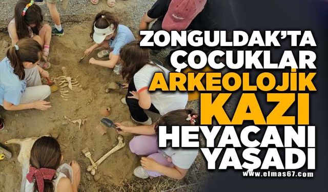 Zonguldak'ta çocuklar arkeolojik kazı heyecanı yaşadı