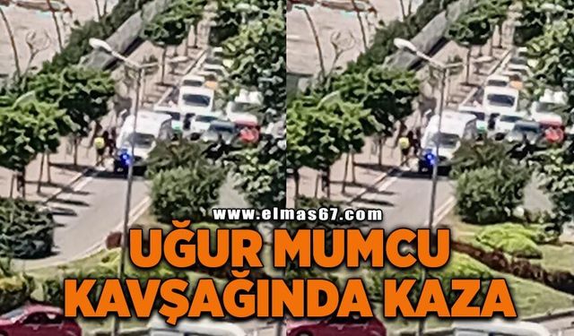 Uğur Mumcu kavşağında kaza!