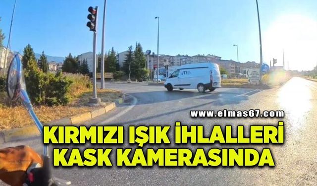 Kırmızı ışık ihlalleri kask kamerasında