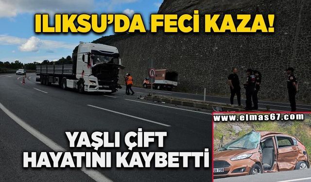Otomobil tırla çarpıştı, yaşlı çift hayatını kaybetti
