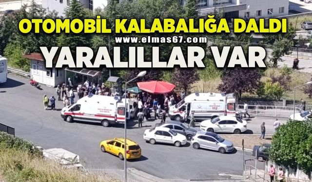 Kontrolden çıkan otomobil kalabalığa daldı; 4 yaralı