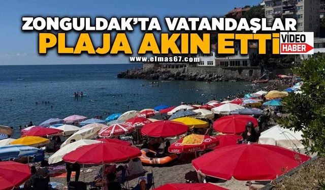 Zonguldak'ta sıcak hava bunalttı, vatandaşlar plaja akın etti