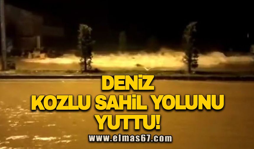 DENİZ KOZLU SAHİL YOLUNU YUTTU!