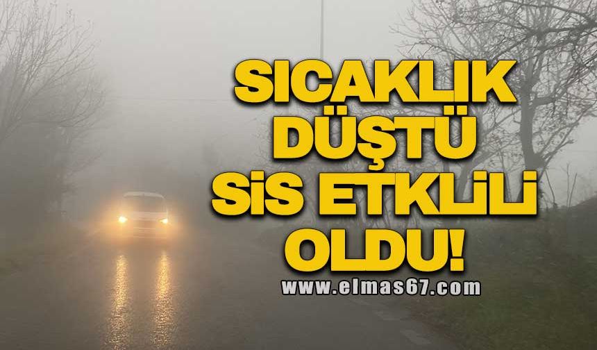 Sıcaklık düştü, sis etkili oldu