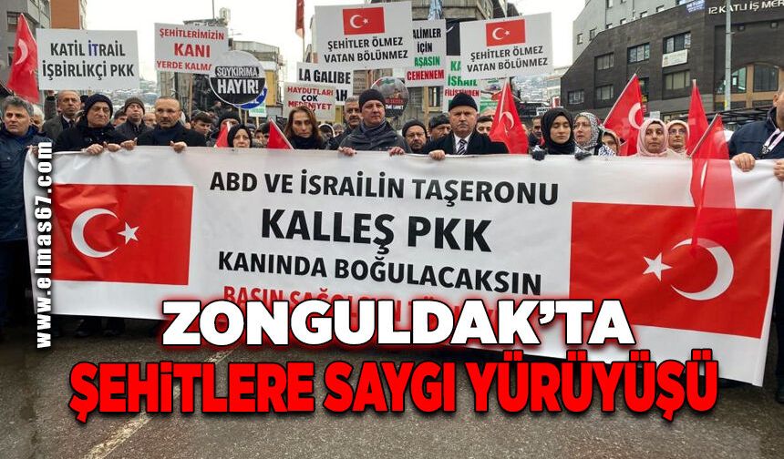 Zonguldak'ta şehitlere saygı yürüyüşü