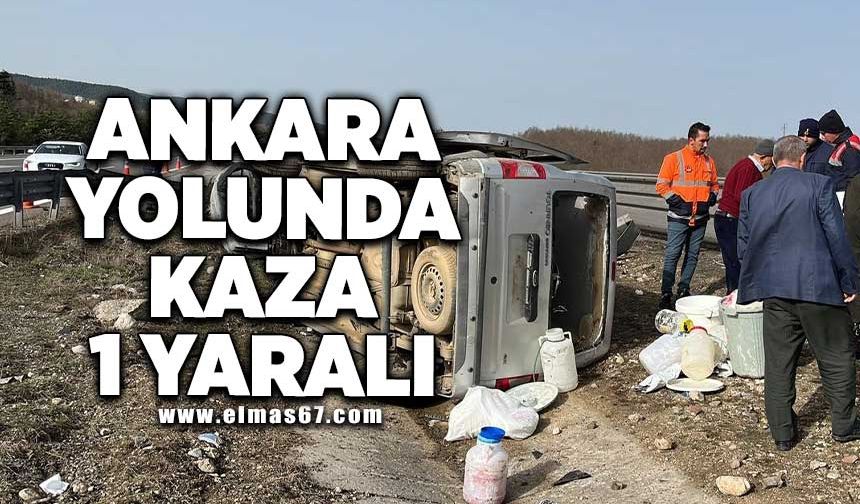 Ankara yolunda kaza 1 yaralı